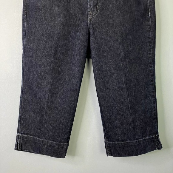 Nine West Melanie Skimmer Dark Wash Studded Denim Capri Length Jeans Size 6 27 - Picture 5 of 16